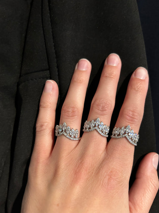 Princess Crown Crystal Ring
