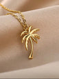 Sea-Safe™ Gold Palm Tree Necklace