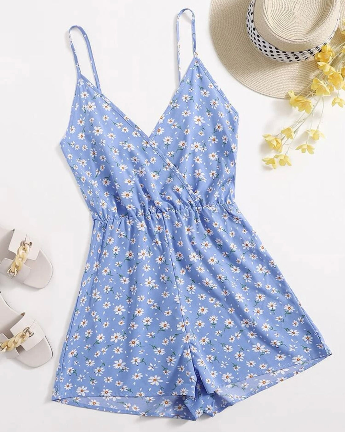 Blue Daisy Romper
